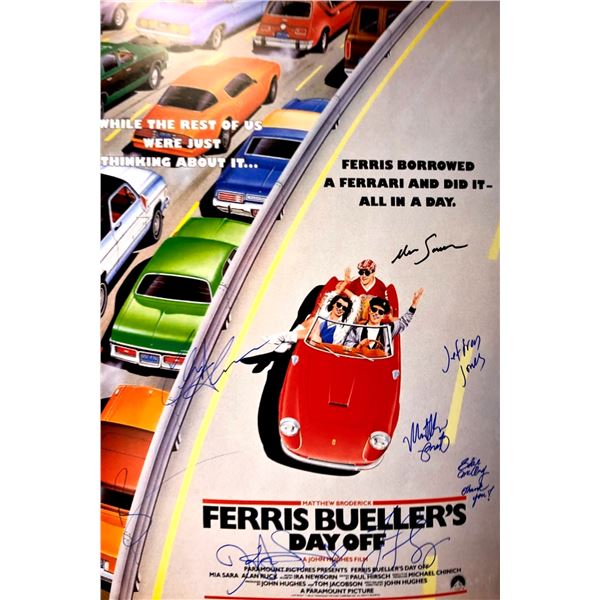 Autograph Signed Ferris Buellers Day Off Poster