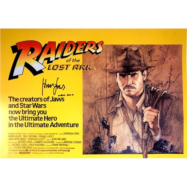 Autograph Signed Indiana Jones Lost Ark Poster