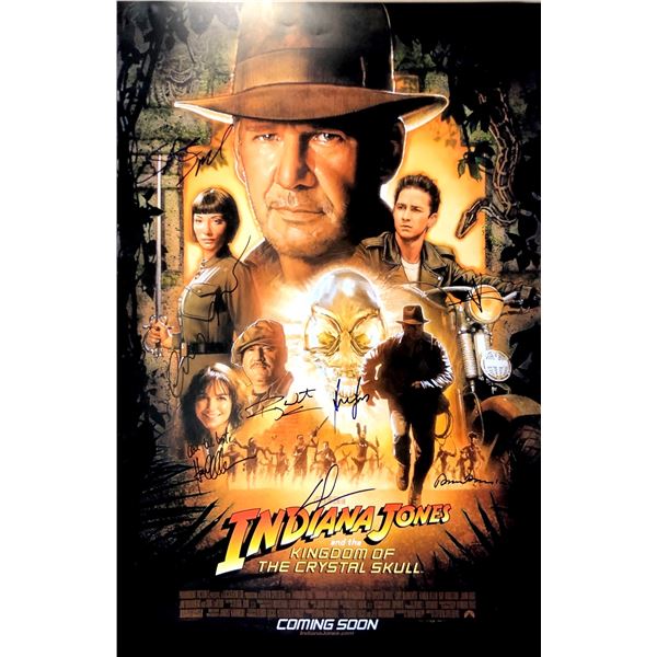 Autograph Signed Indiana Jones Crystal Skull Poster