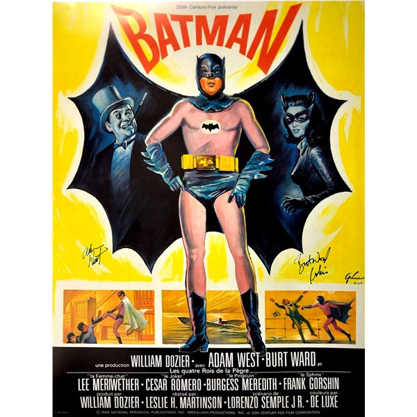 Autograph Signed Batman Adam West Poster