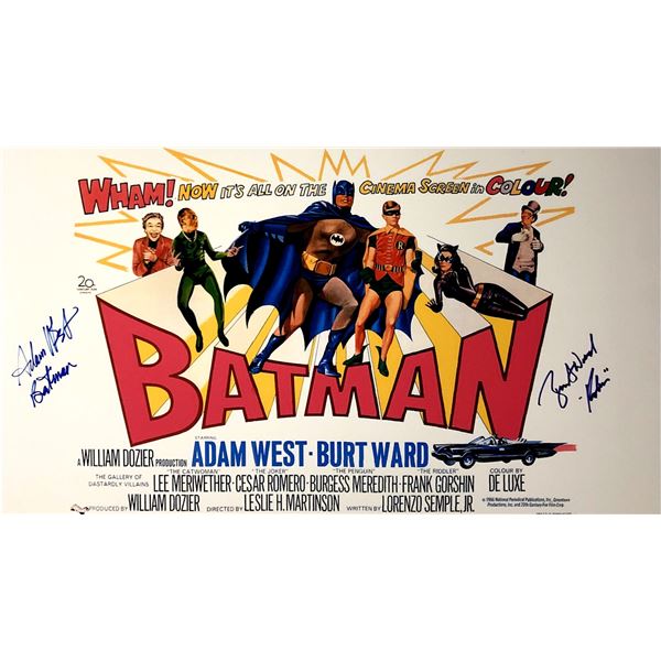 Autograph Signed Batman Adam West Poster