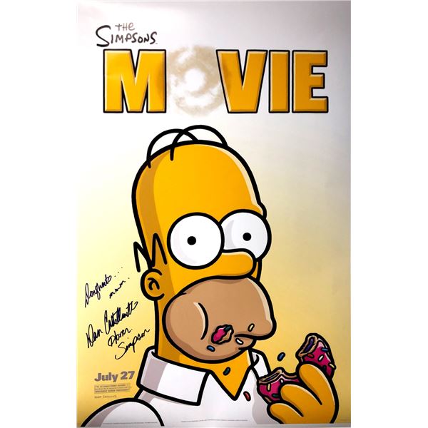 Autograph Signed Simpsons Movie Poster