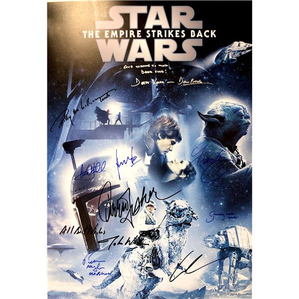 Autograph Signed Star Wars Force Awaken Poster
