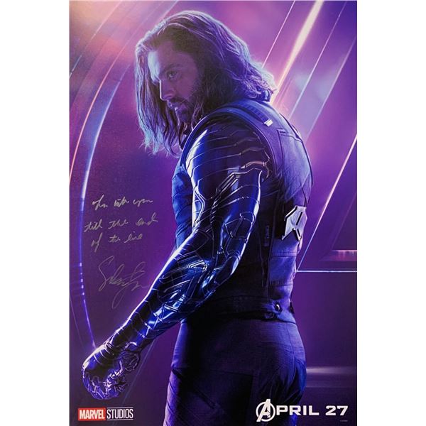 Sebastian Stan Autograph Signed Avengers Poster