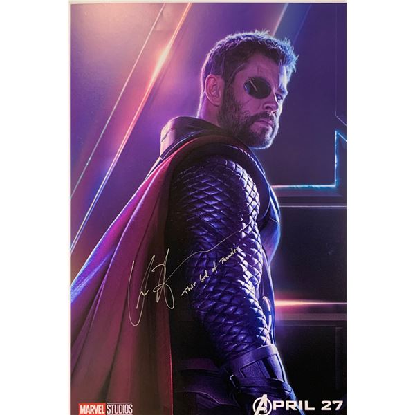 Chris Hemsworth Autograph Signed Avengers Poster
