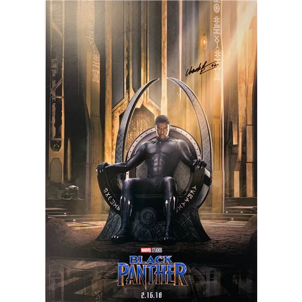 Chadwick Boseman Autograph Signed Black Panther Poster