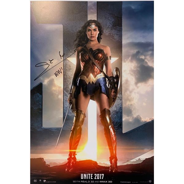 Gal Gadot Autograph Signed Wonder Woman Poster