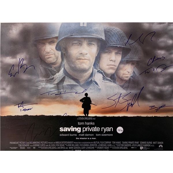 Tom Hanks Autograph Signed Saving Private Ryan Poster