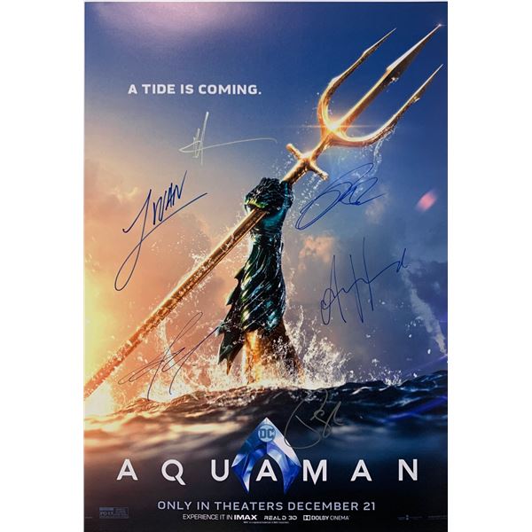 Jason Momoa Autograph Signed Aquaman Poster