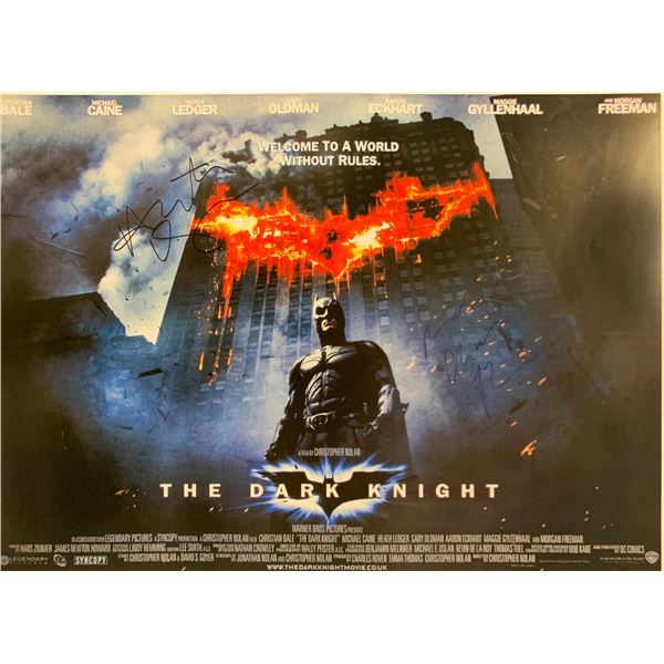 Christian Bale Autograph Signed Dark Knight Poster