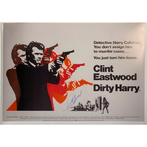 Clint Eastwood Autograph Signed Dirty Harry Poster