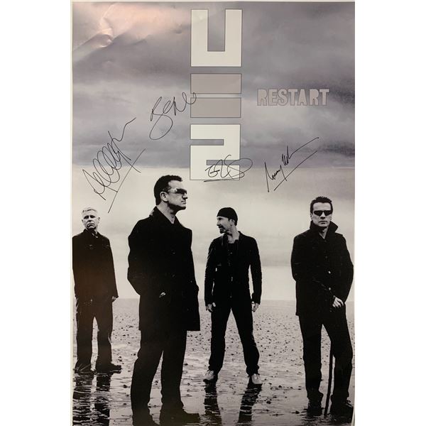 Autograph Signed U2 Poster