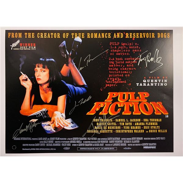 Autograph Signed Pulp Fiction Poster