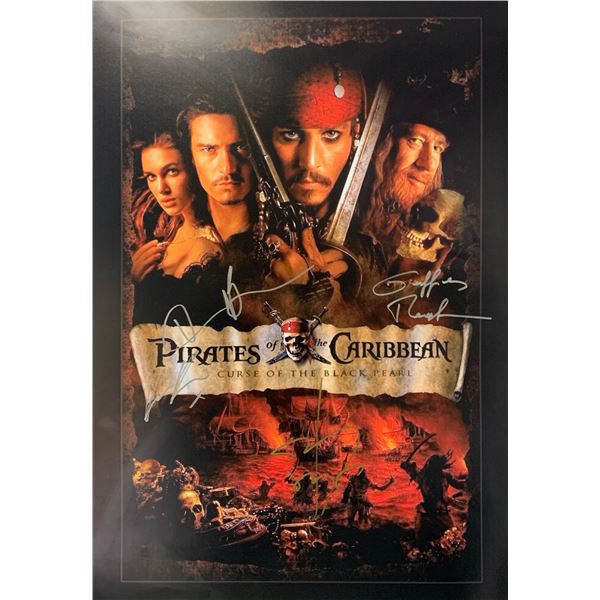 Autograph Signed Pirates of the Caribbean Poster