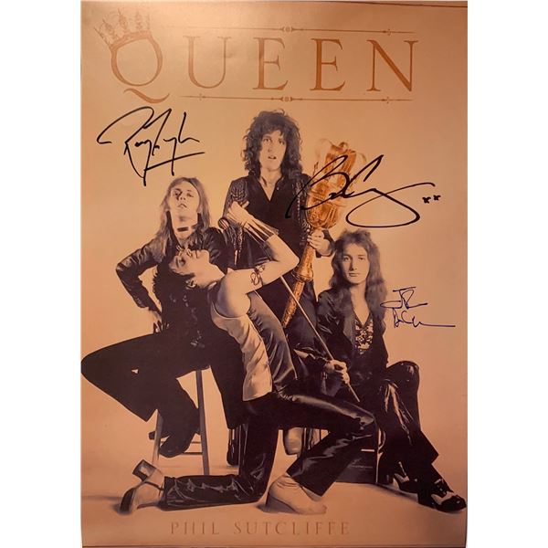 Autograph Signed Queen Poster