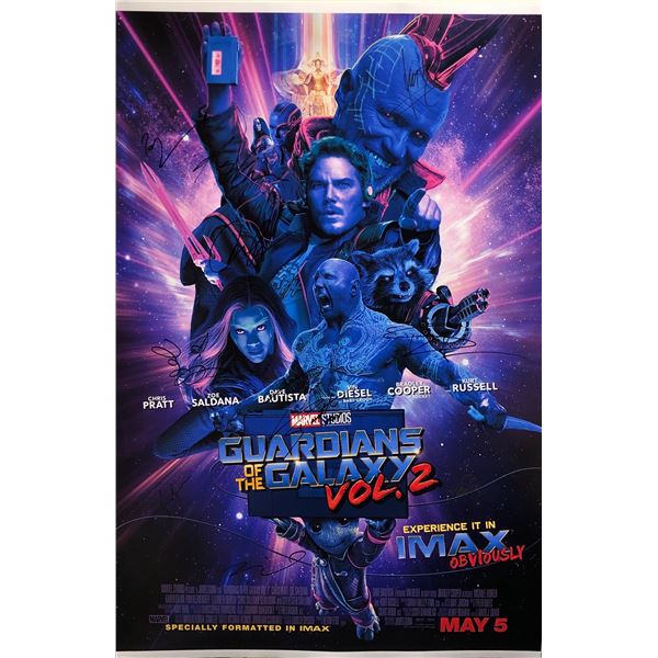 Signed Guardians of The Galaxy Vol 2 Poster
