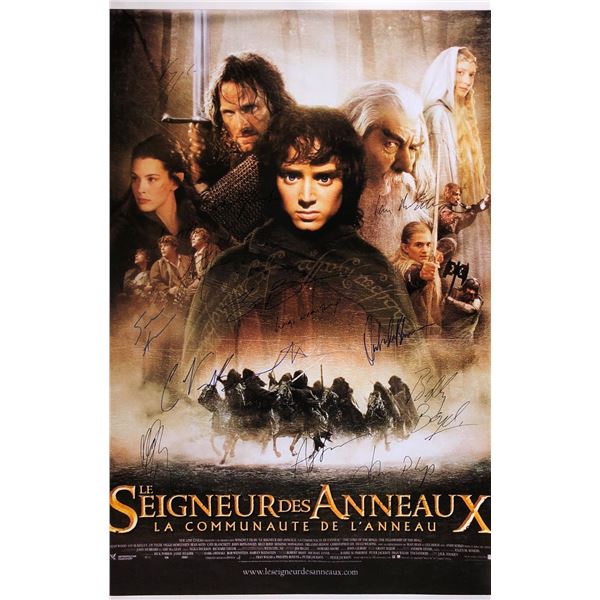 Signed Lord of the Rings Fellowship of The Ring Poster