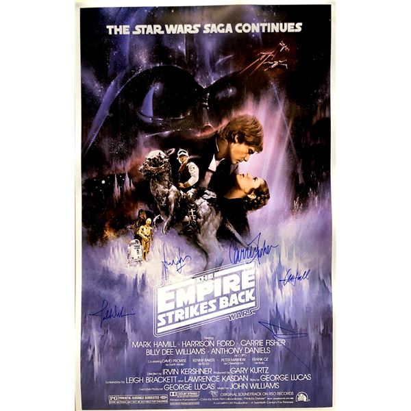 Autograph Signed Star Wars Empire Strikes Back Poster