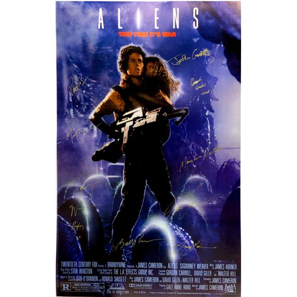 Autograph Signed Aliens Poster