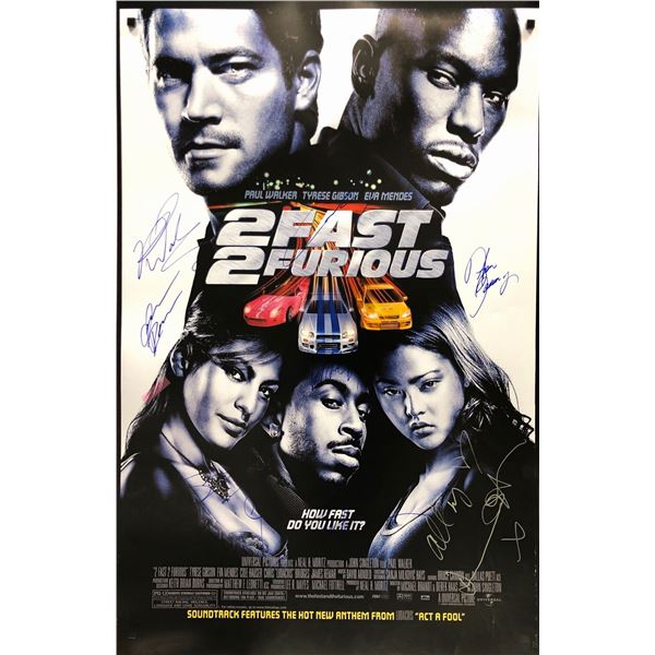 Autograph Signed 2 Fast 2 Furious Poster