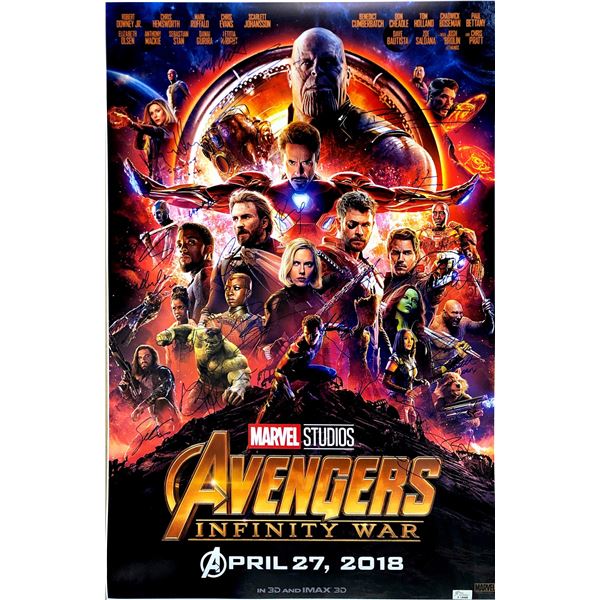 Autograph Signed Avengers Infinity War Poster