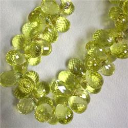 449 CTS LEMON CITRINE BRIOLETTE STRAND 14x8 MM APPROX