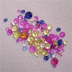 4 CTS LOT OF MULTICOLOR ROUND SAPPHIRES
