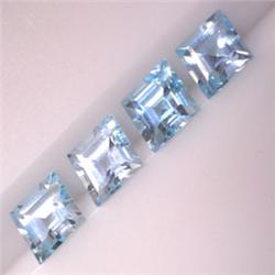 8.80 CTS LOT OF 4 RHOMBOID SHAPED TOPAZ 11x8 MM