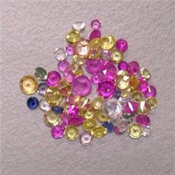 4 CTS LOT OF MULTICOLOR ROUND SAPPHIRES