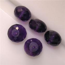 24 CTS LOT OF AMETHYST RONDELLES 9 MM