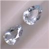 Image 1 : 1.05 CTS PAIR OF PEAR SHAPED AQUAMARINE 7x5 MM