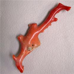 18.50 CTS FREE FORM NATURAL ITALIAN CORAL BRANCH 54x6 MM