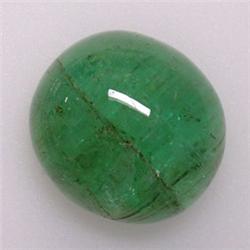 8.31 CTS OVAL EMERALD CABOCHON 12x11 MM