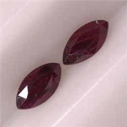 0.78 CTS PAIR OF MARQUISE RUBY 6x3 MM