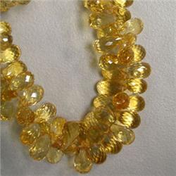 242 CTS GOLDEN CITRINE BRIOLETTE STRAND 11x6 MM