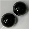 Image 1 : 15 MM PAIR OF HAWAIIAN BLACK CORAL BEADS - HALF DRILLED