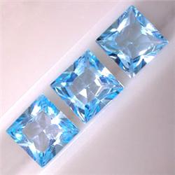 8 CTS LOT OF 3 SQUARE TOPAZ 8X8 MM