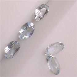 1.80 CTS LOT OF 5 OVAL AQUAMARINES 6X4 MM
