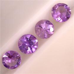 4.30 CTS LOT OF 4 ROUND AMETHYSTS 7 MM