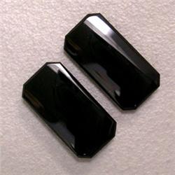 5.90 CTS 2 EMERALD CUT ONYX SLABS 16X13 MM