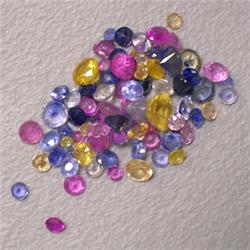 4.00 CTS LOT OF MULTICOLOR ROUND SAPPHIRES - DIFFERENT SIZES