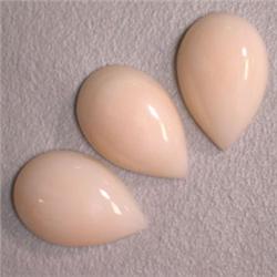 13.28 CTS LOT OF PEAR NATURAL ITALIAN CORAL CABOCHONS 14x10 MM