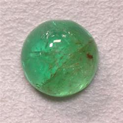4.47 CTS ROUND EMERALD CABOCHON 10 MM