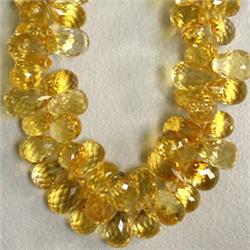 203 CTS GOLDEN CITRINE BRIOLETTE STRAND 10x7 MM