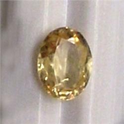 0.62 CTS OVAL YELLOW SAPPHIRE 6x4 MM