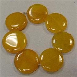 25 MM LOT OF AGATE COINS BEADS