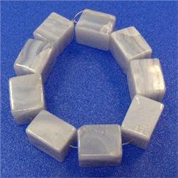 20x14 MM APPROX LOT OF BLUE LACE AGATE BLOCKS - DRILLED