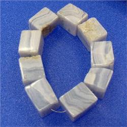 20x14 MM APPROX LOT OF BLUE LACE AGATE BLOCKS - DRILLED