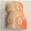 Image 1 : 20.50 CTS CARVED NATURAL ITALIAN CORAL DOG 18x13 MM - HALF DRILLED