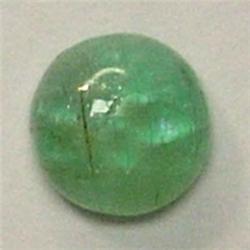 2.74 CTS ROUND EMERALD CABOCHON 9 MM